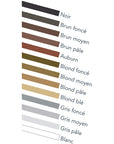 Color chart for Kamitek Hair Microfibers