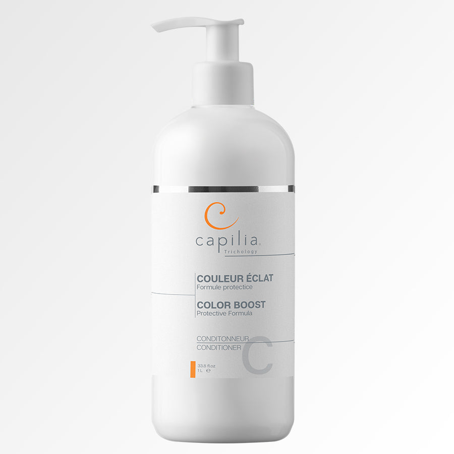 Capilia Trichology Color Boost conditioner For colored or bleached hair| Contionneur Couleur Éclat pour cheveux colorés ou décolorés.