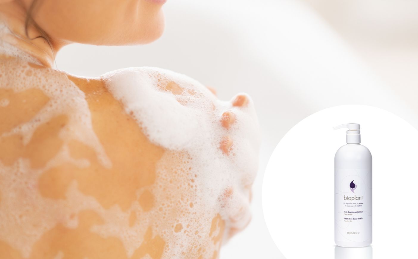 Bioplant protective body wash for dry and sensitive skin during chemotherapy treatments