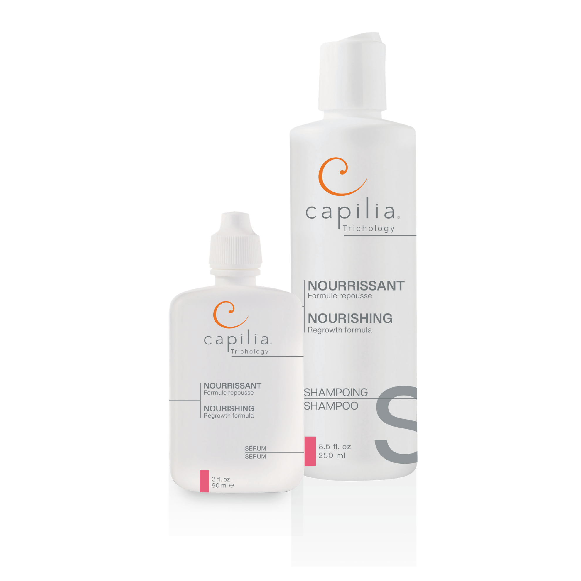 Capilia Trichology comfort care nourishing shampoo and serum for scalp chemotherapy