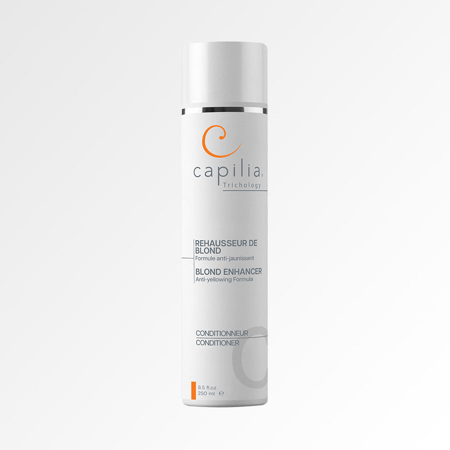 Capilia Trichology Blond Enhancer Purple Conditioner to neutralize yellow tone