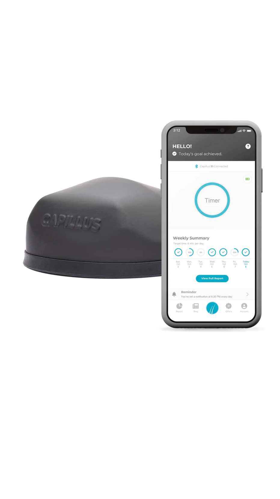 Capillus Bluetooth laser cap Mobile Application for smart phones