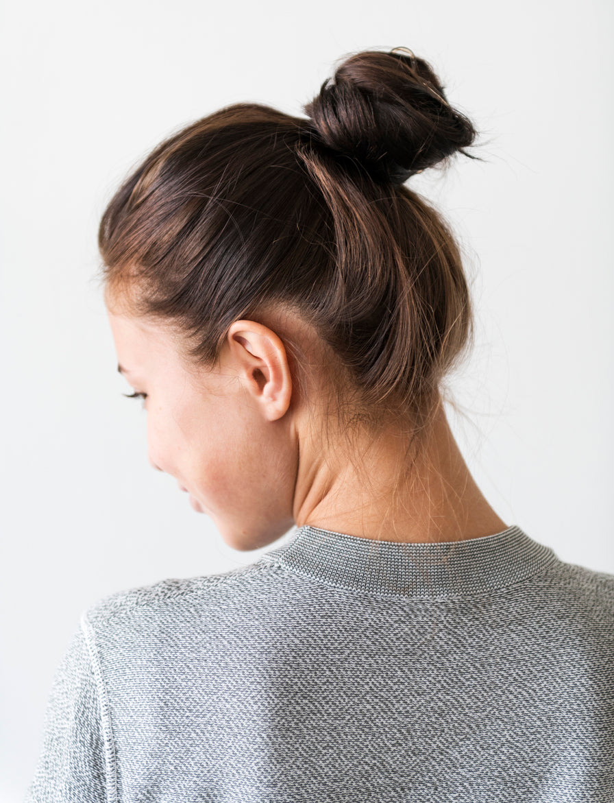 Woman with hair thinning 