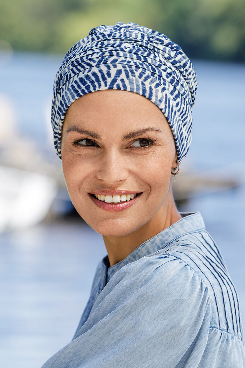 Headwear in bamboo viscose for scalp during chemotherapy treatments