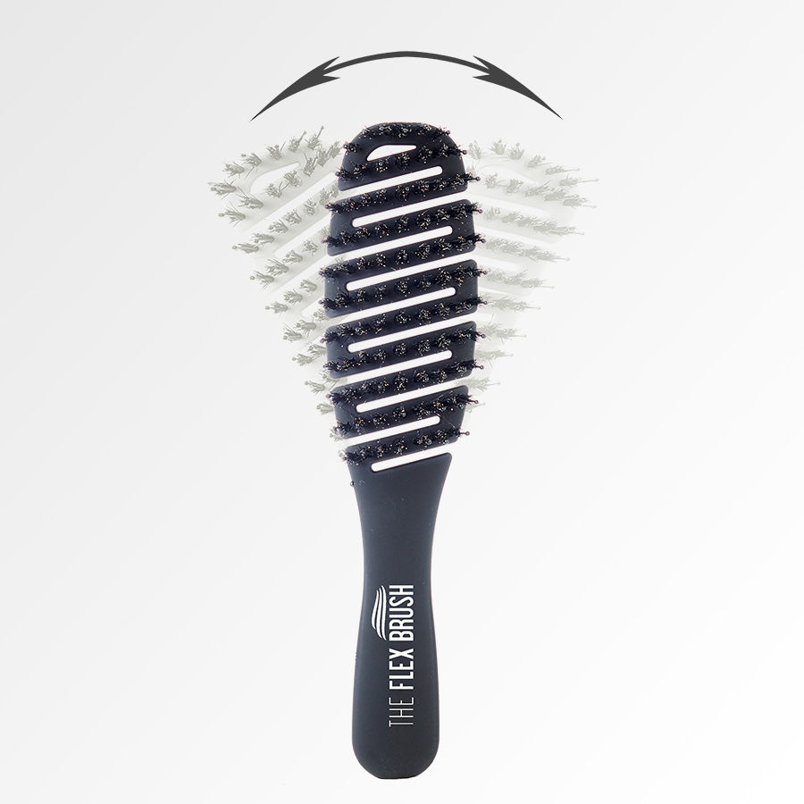 The Flex Brush Petite in black to detangle wet hair
