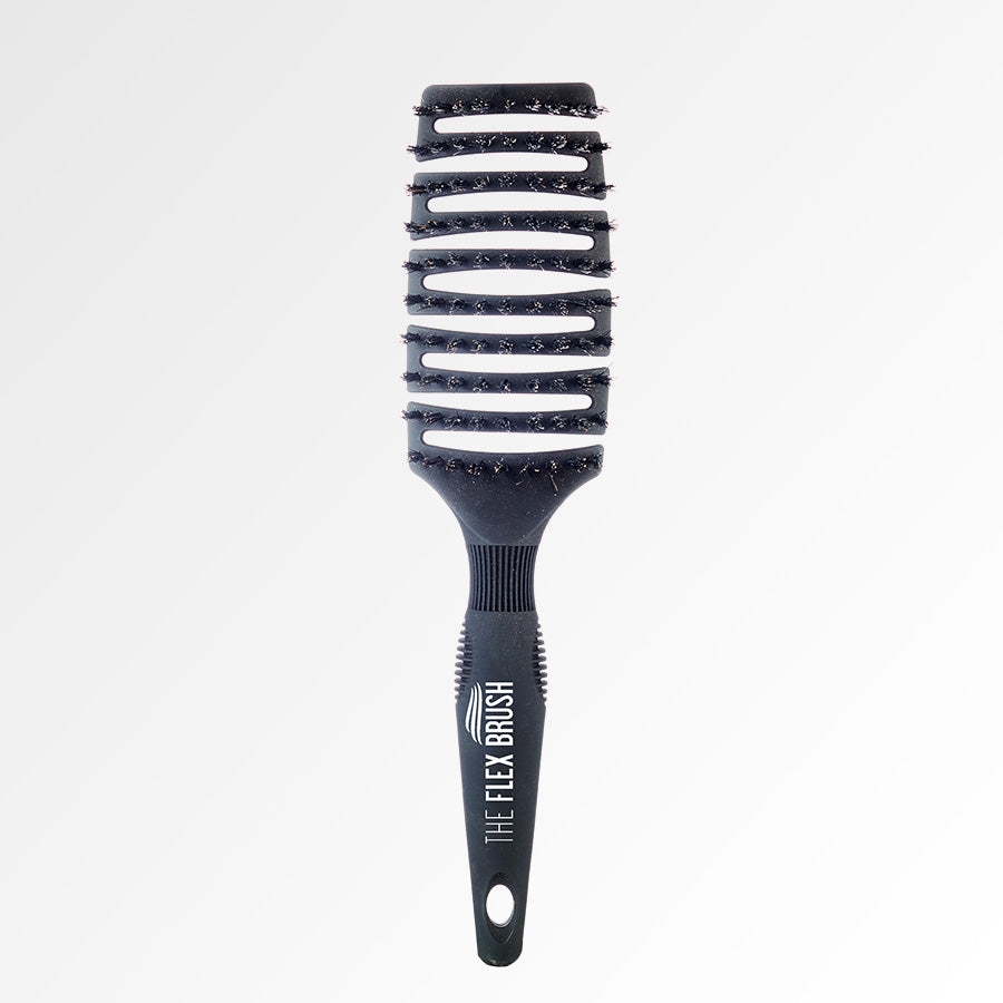 The Flex Brush XL in black to detangle wet or dry hair