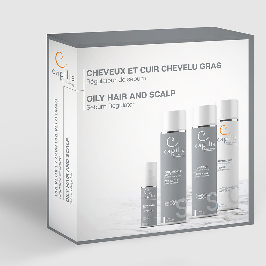 Capilia Trichology Oily hair and scalp kit | Trousse Cheveux et cuir chevelu gras