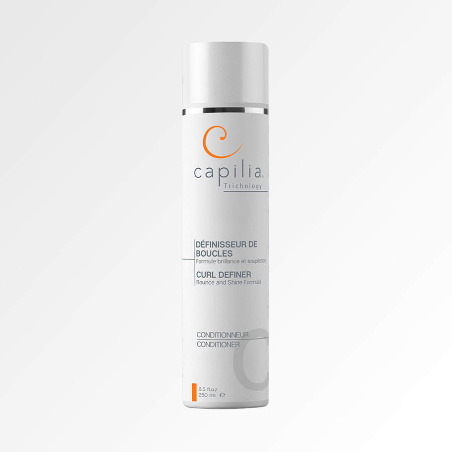 Capilia Trichology Curl Definer conditioner for curly hair | Conditionneur Définisseur de boucles de Capilia Trichology pour cheveux bouclés et ondulés.
