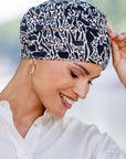 Bamboo Headwear for scalp during chemotherapy treatment Style 910 with prints