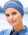 Headwear for scalp during chemotherapy treatment Style 912 blue
