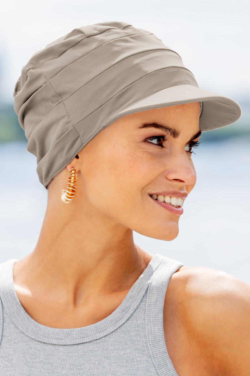 Bamboo Headwear for scalp protection during chemotherapy treatment Style 930 beige