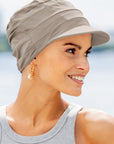 Bamboo Headwear for scalp protection during chemotherapy treatment Style 930 beige