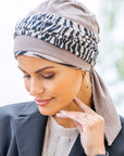 Bamboo Headwear for scalp protection during chemotherapy treatment Style 920 with prints