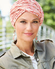 Headwear Scarf for Scalp during chemotherapy for women Style 915 with Pink Patterns