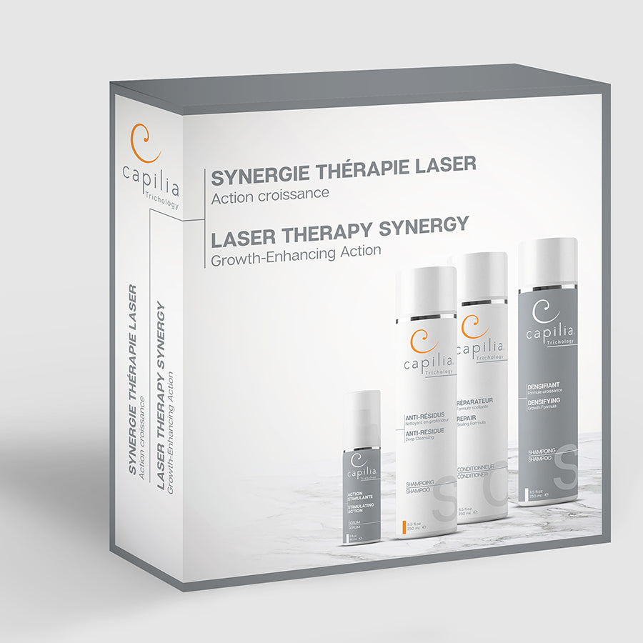 Capilia Trichology Laser Therapy Synergy kit Growth-Enhancing Action | Trousse Synergie thérapie laser Action croissance