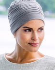 Bamboo Headwear for scalp protection during chemotherapy treatment Style 912 Grey