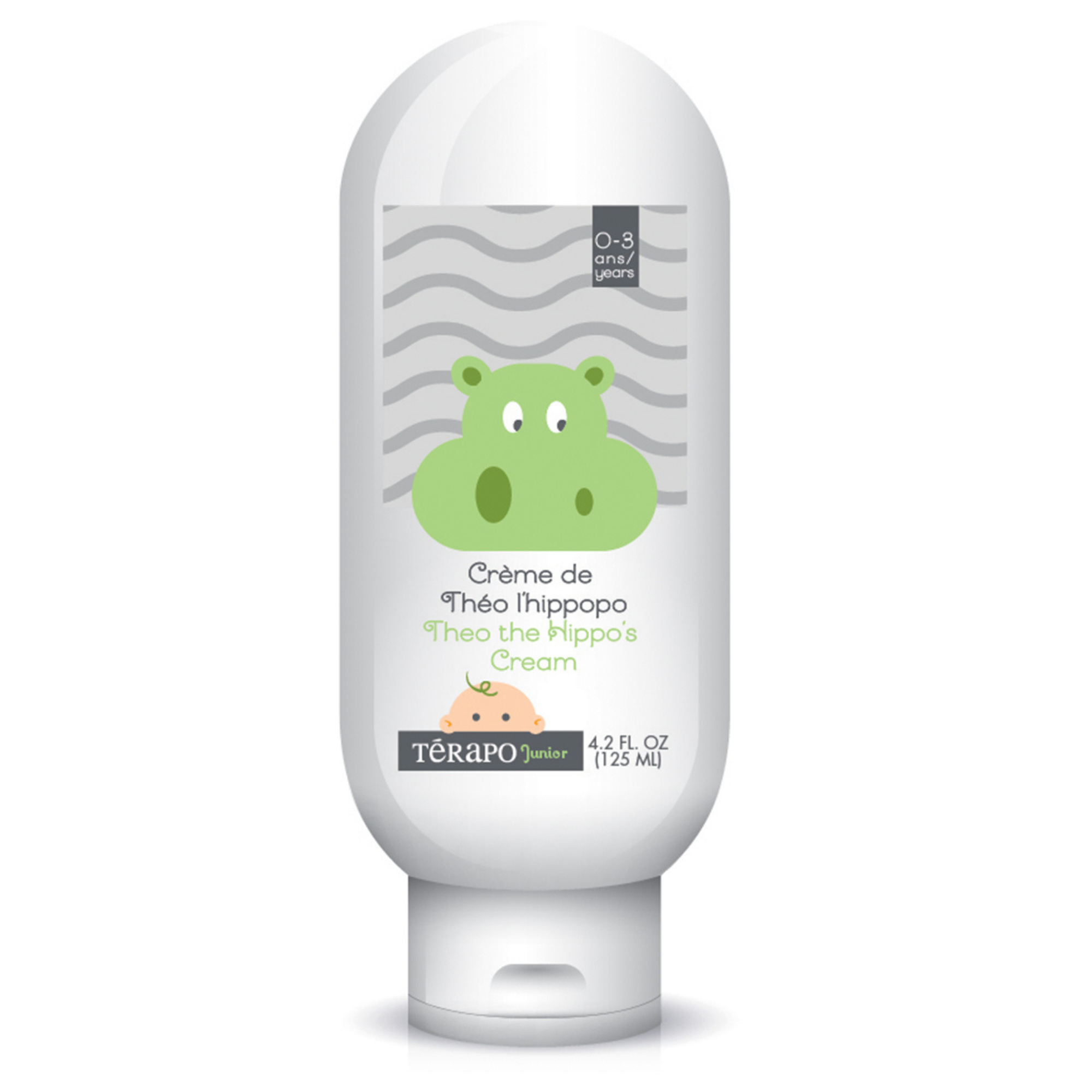 Theo the hippo'S hydrating cream by Terapo Junior for kids made with natural ingredients