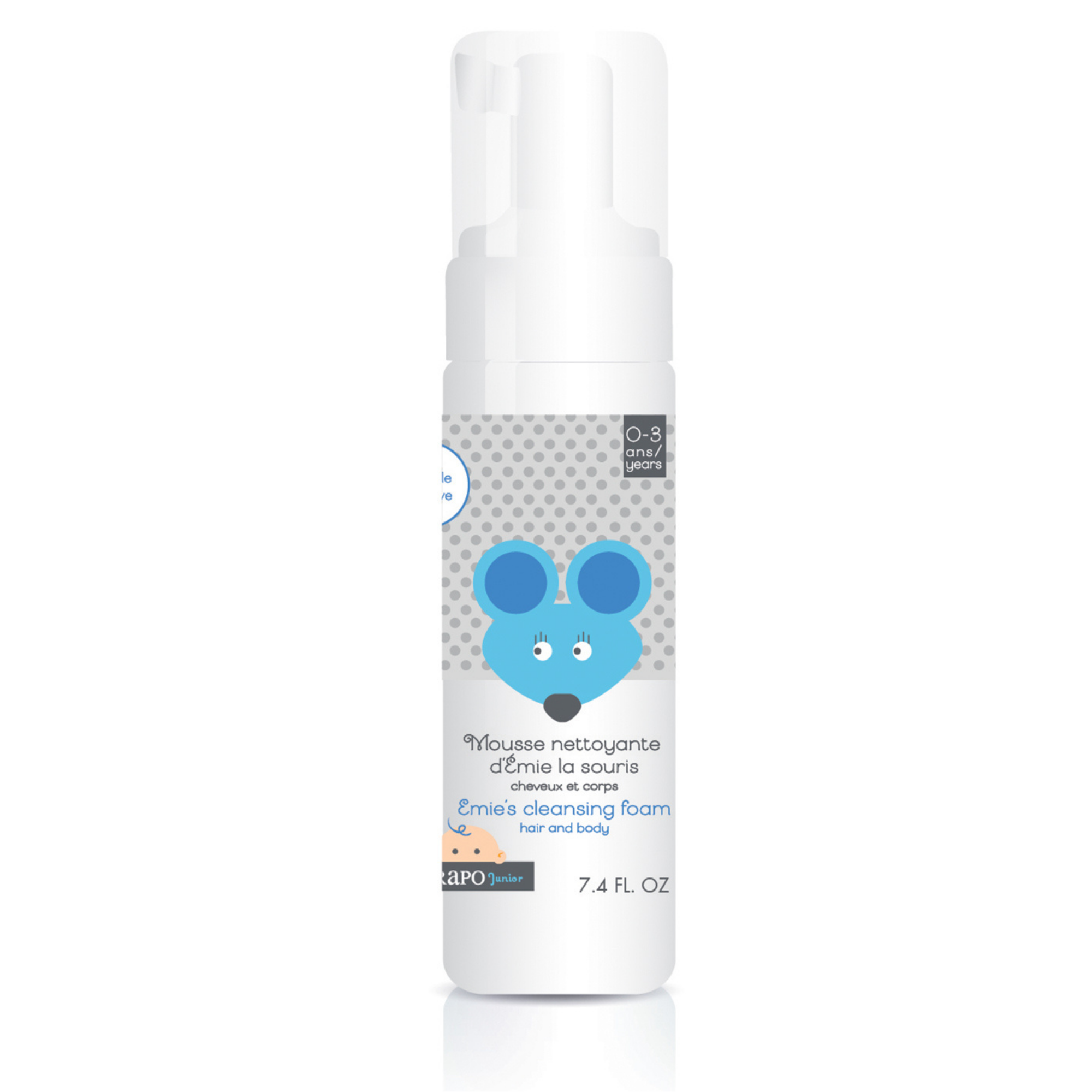 Emie's cleasin foam hair and body by Terapo Junior for kids made with natural ingredients